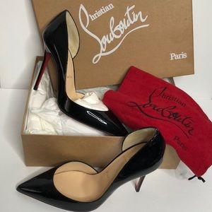 Iriza Half D'Orsay Patent Pumps